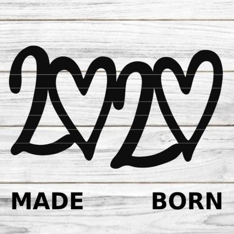 "MADE BORN 2020" SVG DXF Plotterdatei