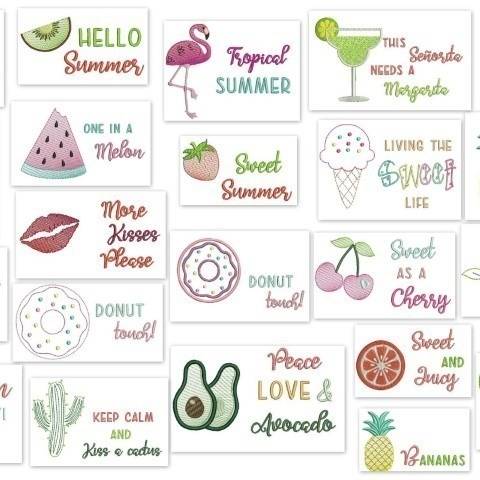 Stickdatei - Sweet SummerTaschen ITH