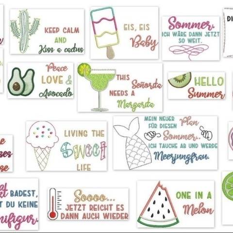 Stickdatei - Sweet Summer Sprüche