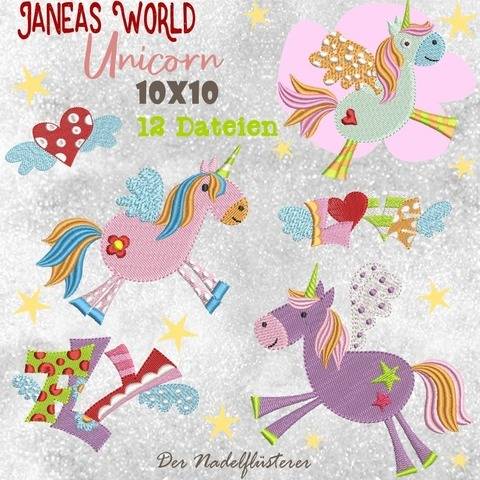 Digitale Stickserie JW Unicorn 10x10