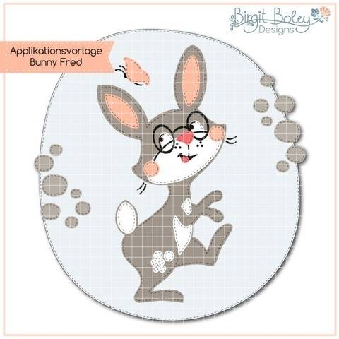 Birgit Boley Designs • Applikationsvorlage Bunny Fred