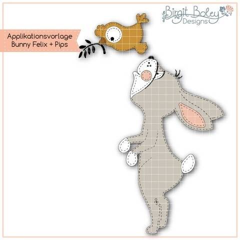 Birgit Boley Designs • Applikationsv. Bunny FelixundPips