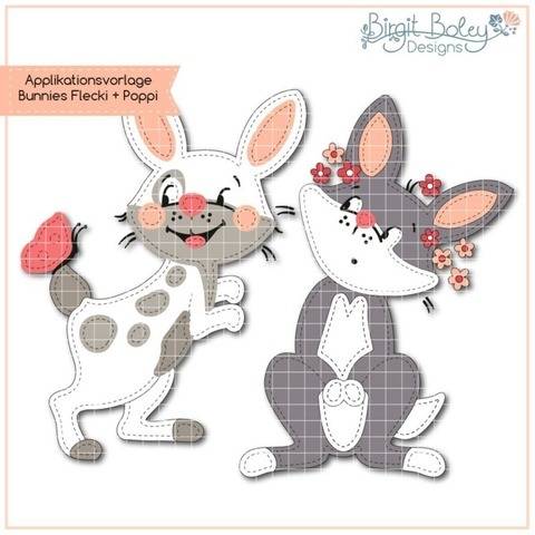Birgit Boley Designs • Appliv. Bunnies FleckiundPoppy