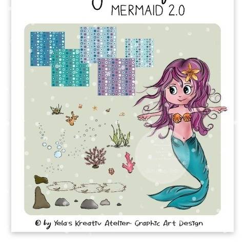 Digistamp Yela`s Kreativ Atelier " Mermaid 2.0 "