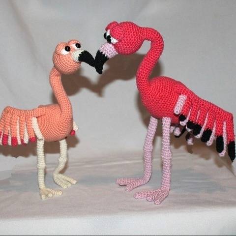 Flamingos Fina und Flora Häkelanleitung