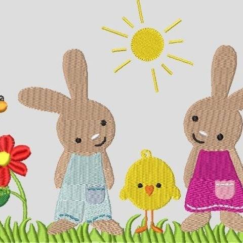 Stickdatei Ostern Osterhasen Hase Taschenmotiv TM91