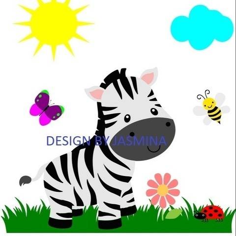 Plotterdatei Zebra Dschungel SVG