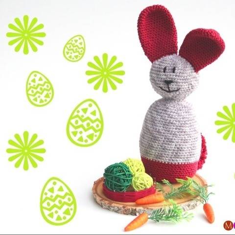 Häkelanleitung Hase Hoppel - Dekoidee für Ostern