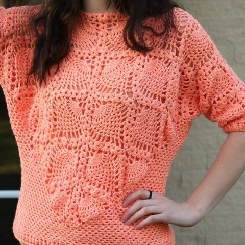Häkelanleitung Pullover "Anna", alle Größen möglich
