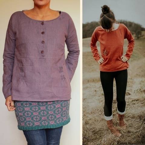 Damenbluse "Raja", Schnittmuster und Nähanleitung, GR. 34-44