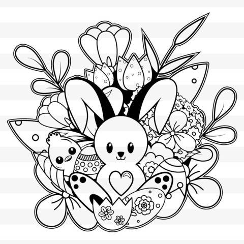 Frohe Ostern - Plotterdateien / Ausmalbild