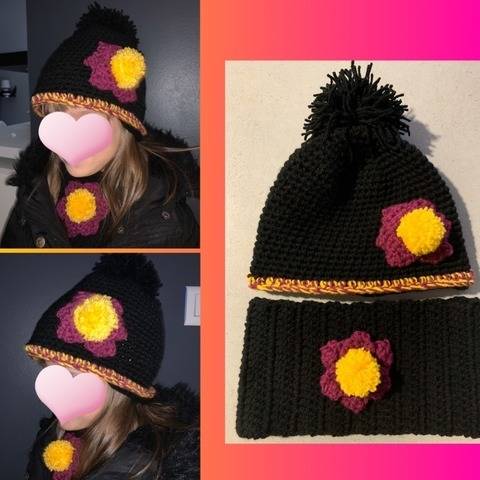 TUTO PDF crochet bonnet tour de cou