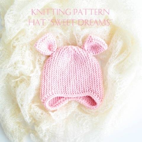 BABY HAT "Sweet dreams" PDF Knitting Pattern