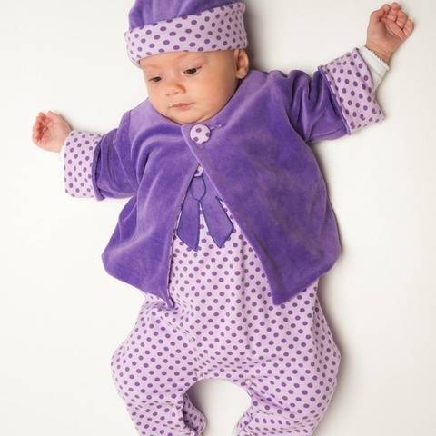 Baby pattern for jacket, overall and beanie, clothing set