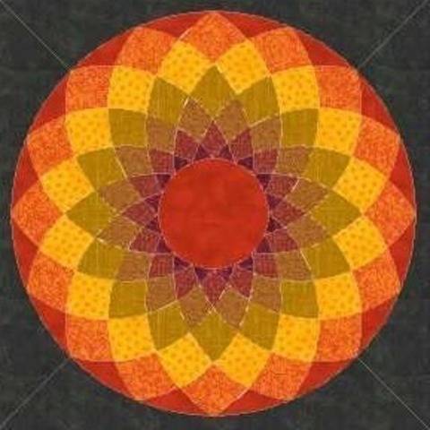 Dahlia Modern Quilt Square Pattern | Quilt Square Pattern|