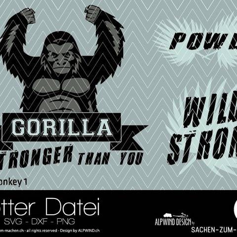Plotter-Datei "wild monkey" #1