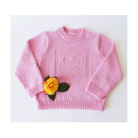 Pull enfant motif coeur