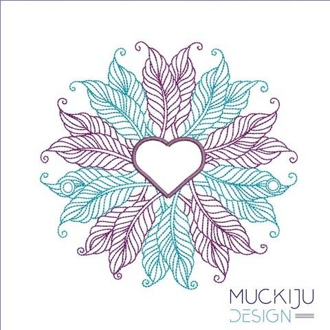 Stickdatei 16x26 "Feder Mandala" (ART-230)