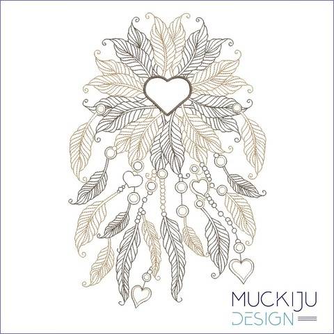 Stickdatei 18x30 "Feder Dreamcatcher" (ART-229)