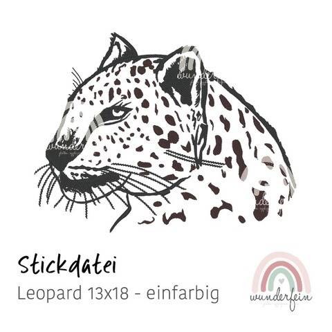 Stickdatei Leopard 13x18
