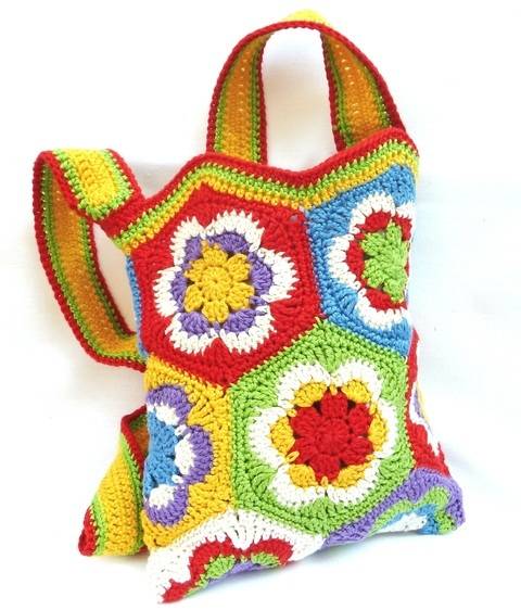 Häkelanleitung: Tasche aus Granny Square's