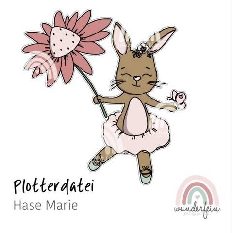 Plotterdatei Hase Marie von wunderfein