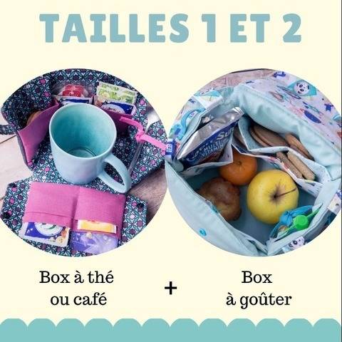 Lily Box à thé + sac à goûter (2 patrons)