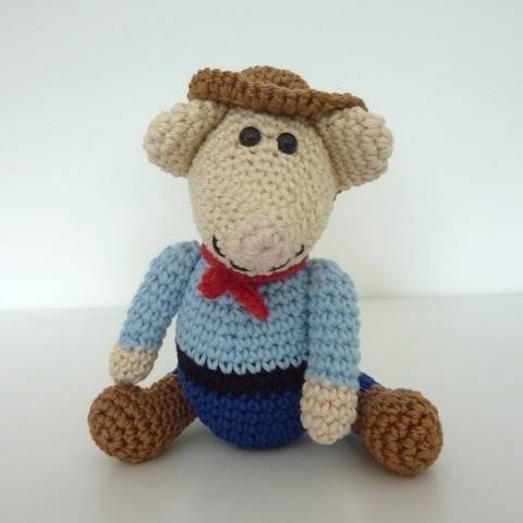 Häkelanleitung - Cowboy-Maus "Mini"