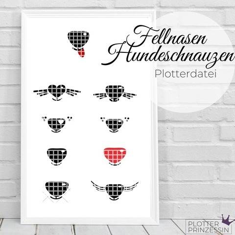 Plotterdatei Hundeschnauzen Fellnasen Plotterdatei