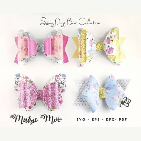 Bow Bundle Template SVG, Spring Bow SVG,