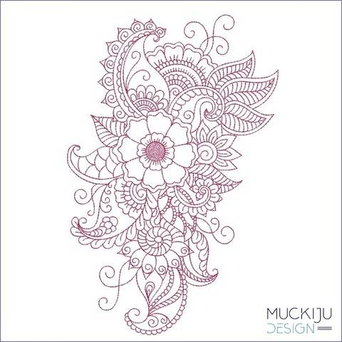 Stickdatei 20x30 "Mehndi 8" (ART-277)