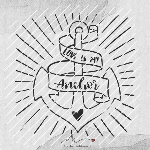 Statement Plotterdatei “Love is my Anchor” | SVG u. DXF
