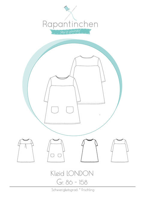 A-Linien-Kleid LONDON mit Nähanleitung und Schnitt