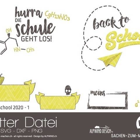 Plotter-Datei "time for school 2020" #1