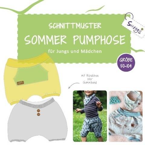 Sommer Pumphose Shorts mit Gummiband oder Bündchen
