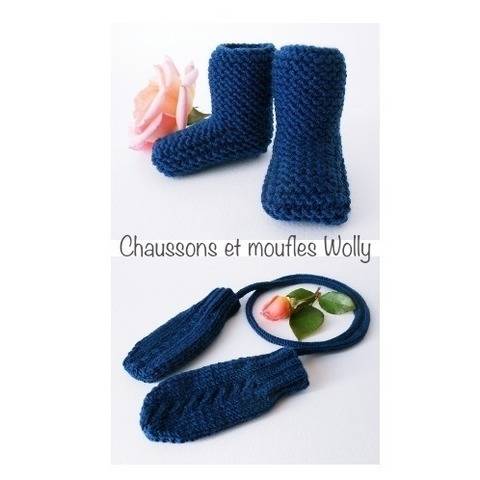 Chaussons et moufles Wolly - Tutoriel de tricot