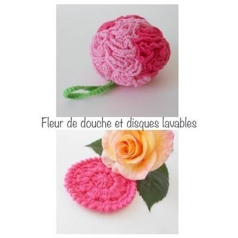 Fleur de douche et disques lavables