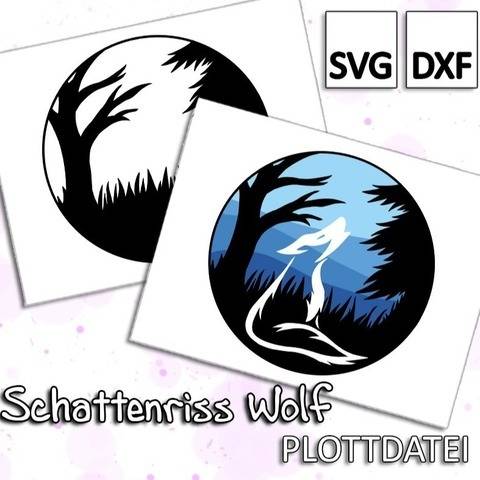 Schattenriss - Wolf - Plottdatei