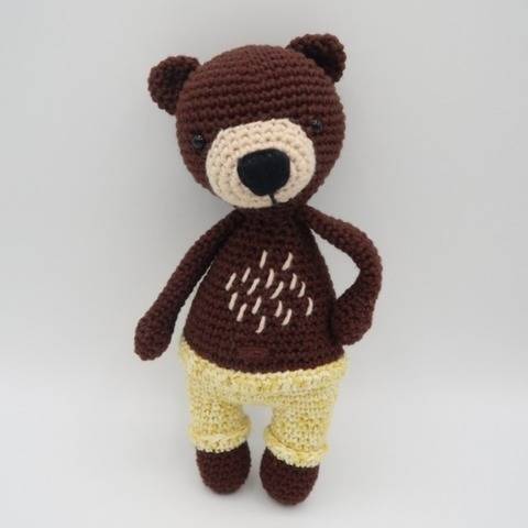 Valentin, l'ours brun • Amigurumi au crochet