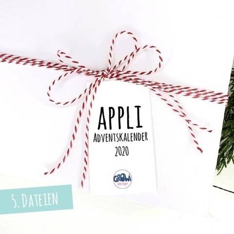 Adventskalender 2020 Applikationsvorlagen