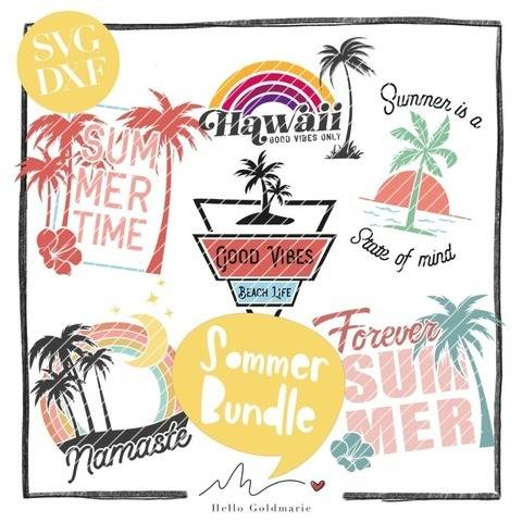 Plotterdateien XL-Sommer BUNDLE | SVG u. DXF