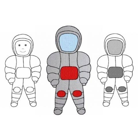 Stickdatei Astronaut 2 Größen und 2 Varianten