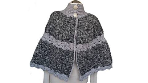 Häkelanleitung Poncho unisize Luxury Design No. 62
