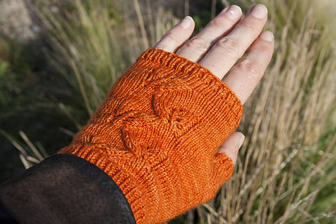 Mitaines Feuilles d'automne - tricot