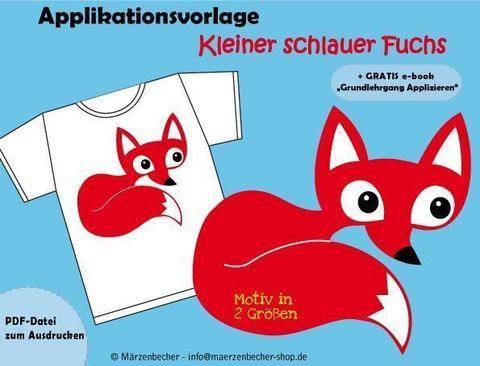 Kleiner schlauer Fuchs - Applikationsvorlage