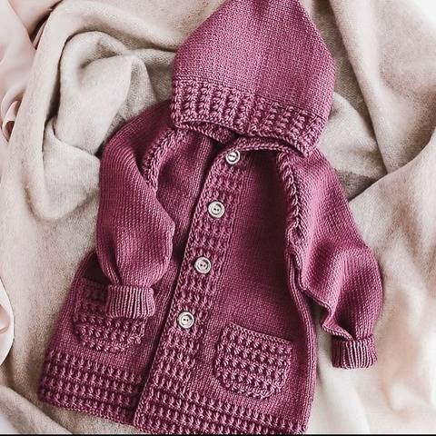 BABY CARDIGAN 7 Sizes PDF Knitting Pattern