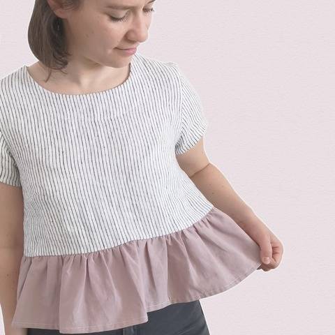 Shirt / Bluse mit Rüsche LOTTE