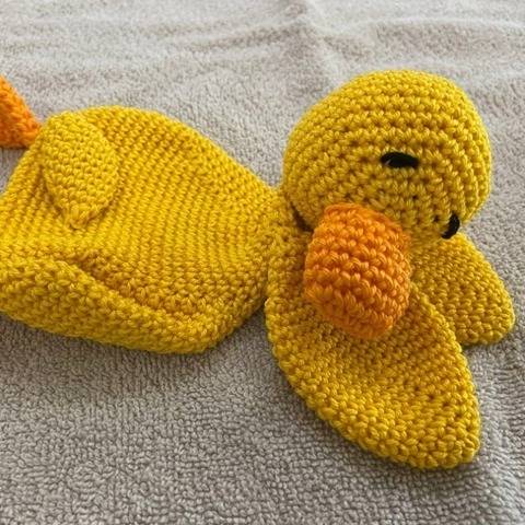 Häkelanleitung - Schmusetuch "Ente"