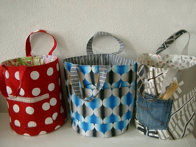 E-Book Nähanleitung für runden XL Strickkorb / Wäschekorb