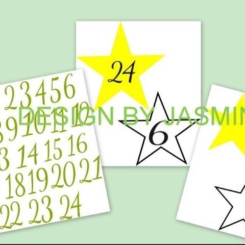 Plotterdatei Adventskalender Weihnachten Sterne SVG